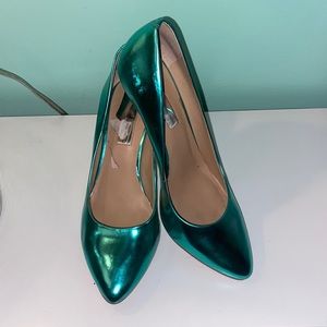 Metallic Teal heels